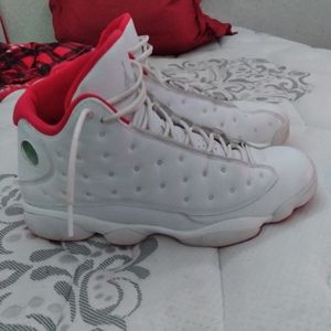 Jordan 13s white and red